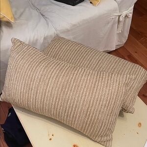 Bouclair pair (set of 2) of 13x23 decor lumbar woven Pillows